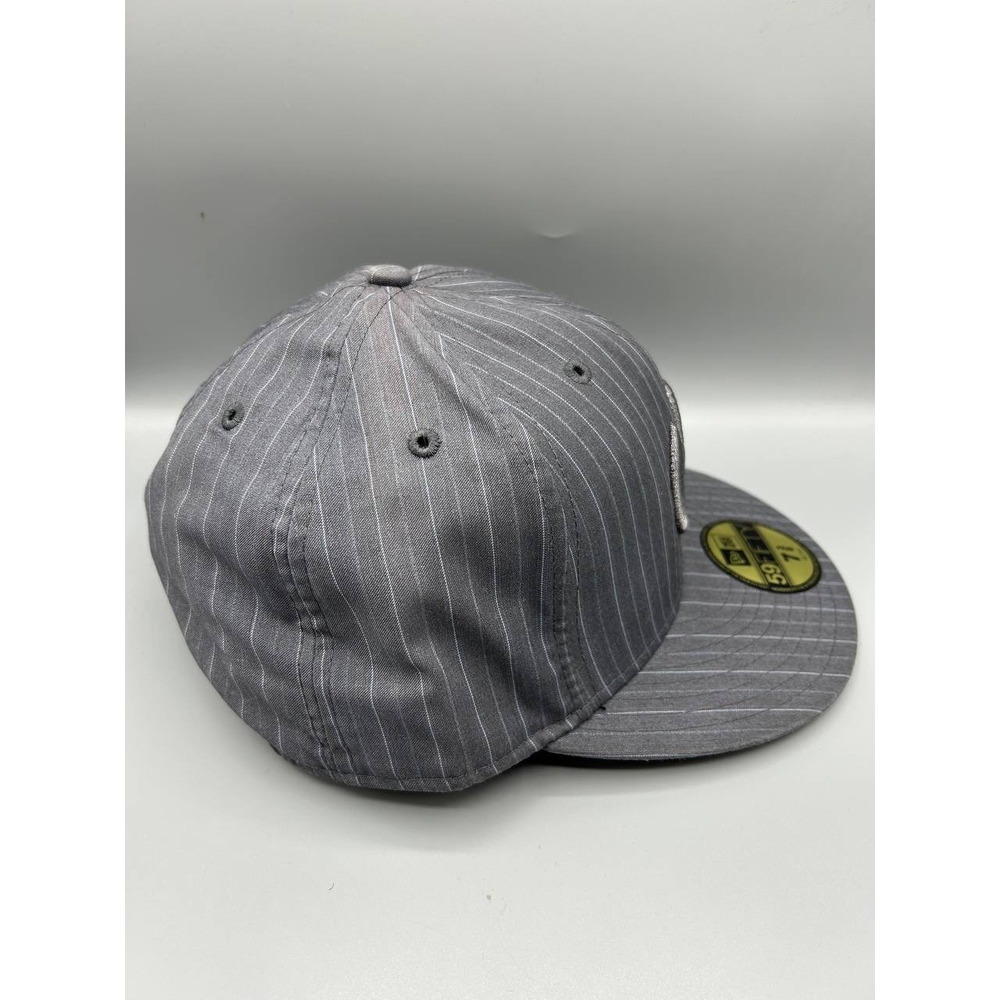 Electric Hat Men 7 3/8 Gray Pinstripe Embroidered 59Fifty New Era Fitted Cap - Picture 3 of 10